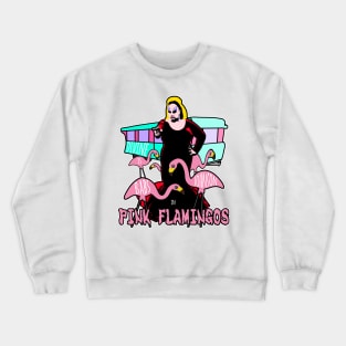 Divine / Babs Johnson / Pink Flamingos Crewneck Sweatshirt